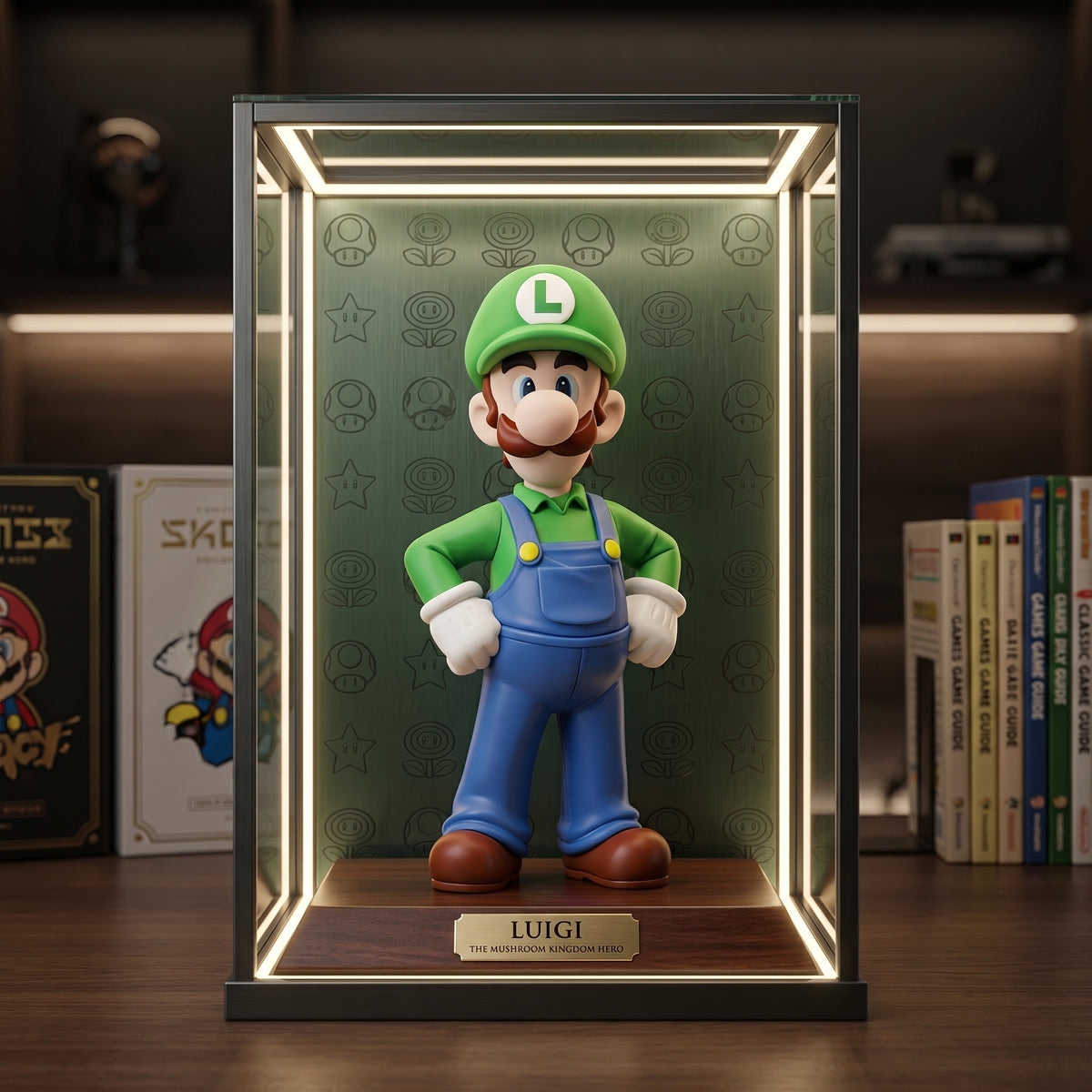 Boneco Luigi Aventureiro 3D – Action Figure Decorativa 33cm
