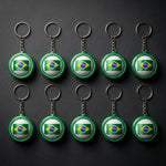 Chaveiro Giratório Bola de Futebol Bandeira do Brasil