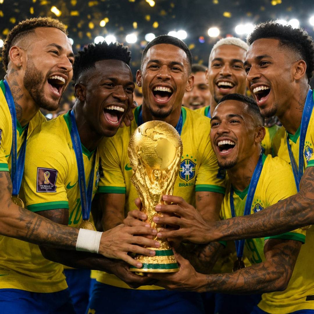 Taça Troféu 30cm Copa do Mundo FIFA Brasil Decoração Futebol