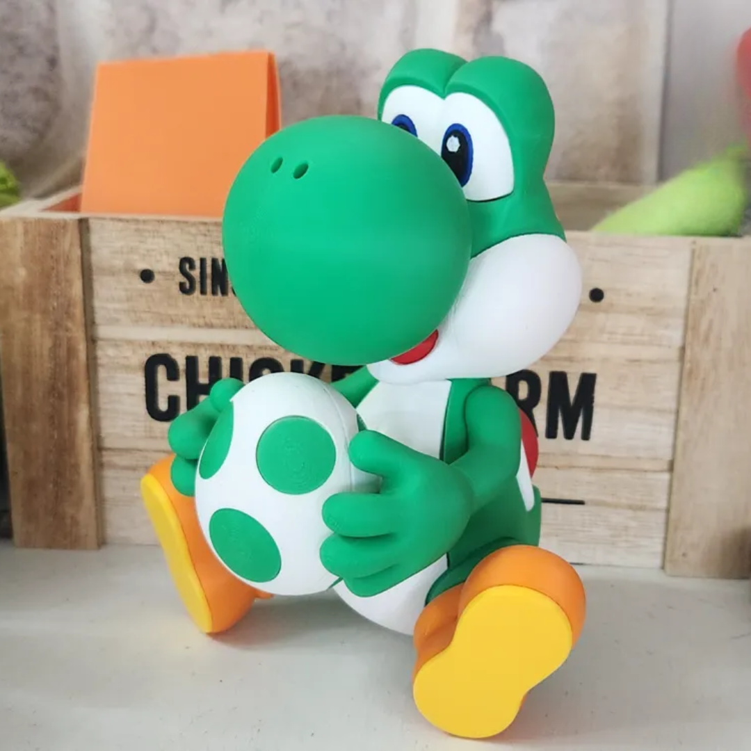Action Figure Yoshi Baby Segurando Ovo 13 cm