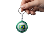 Chaveiro Giratório Bola de Futebol Bandeira do Brasil