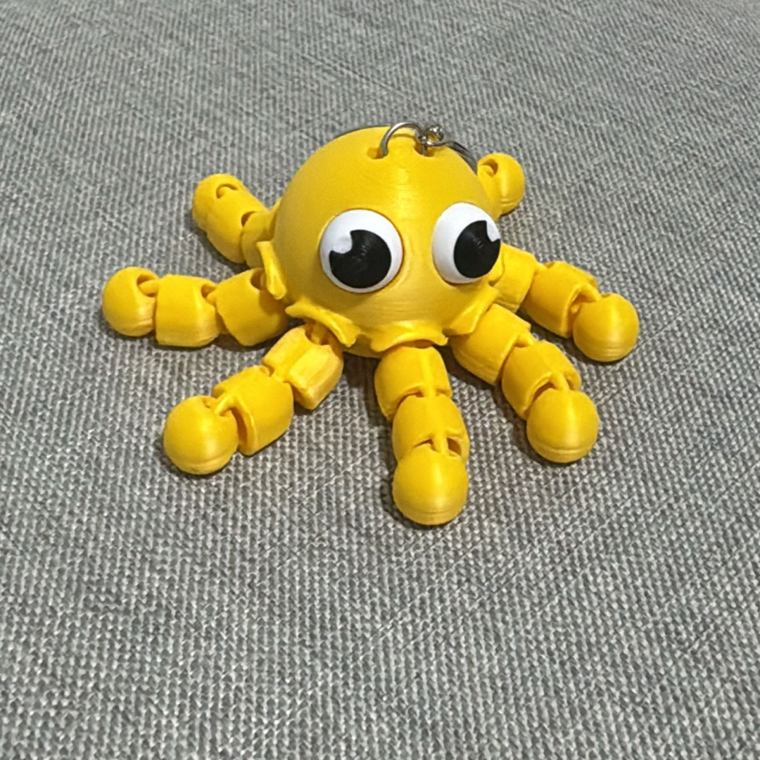 Chaveiro Polvo Articulado 3D