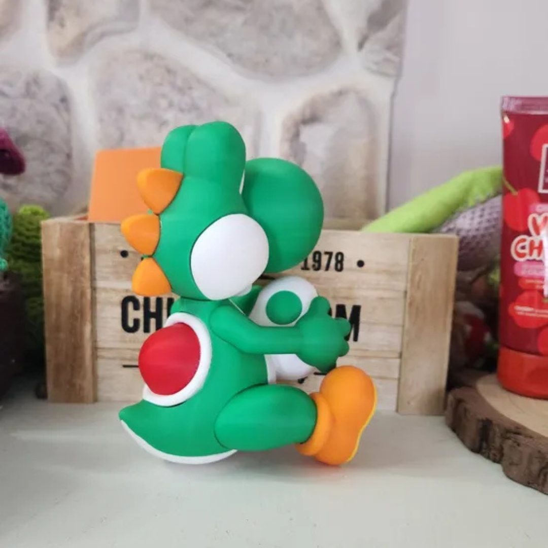 Action Figure Yoshi Baby Segurando Ovo 13 cm