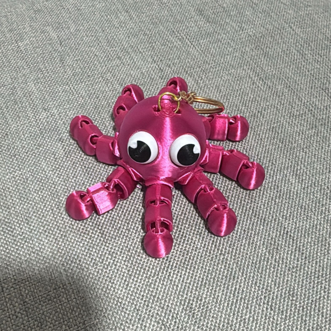 Chaveiro Polvo Articulado 3D