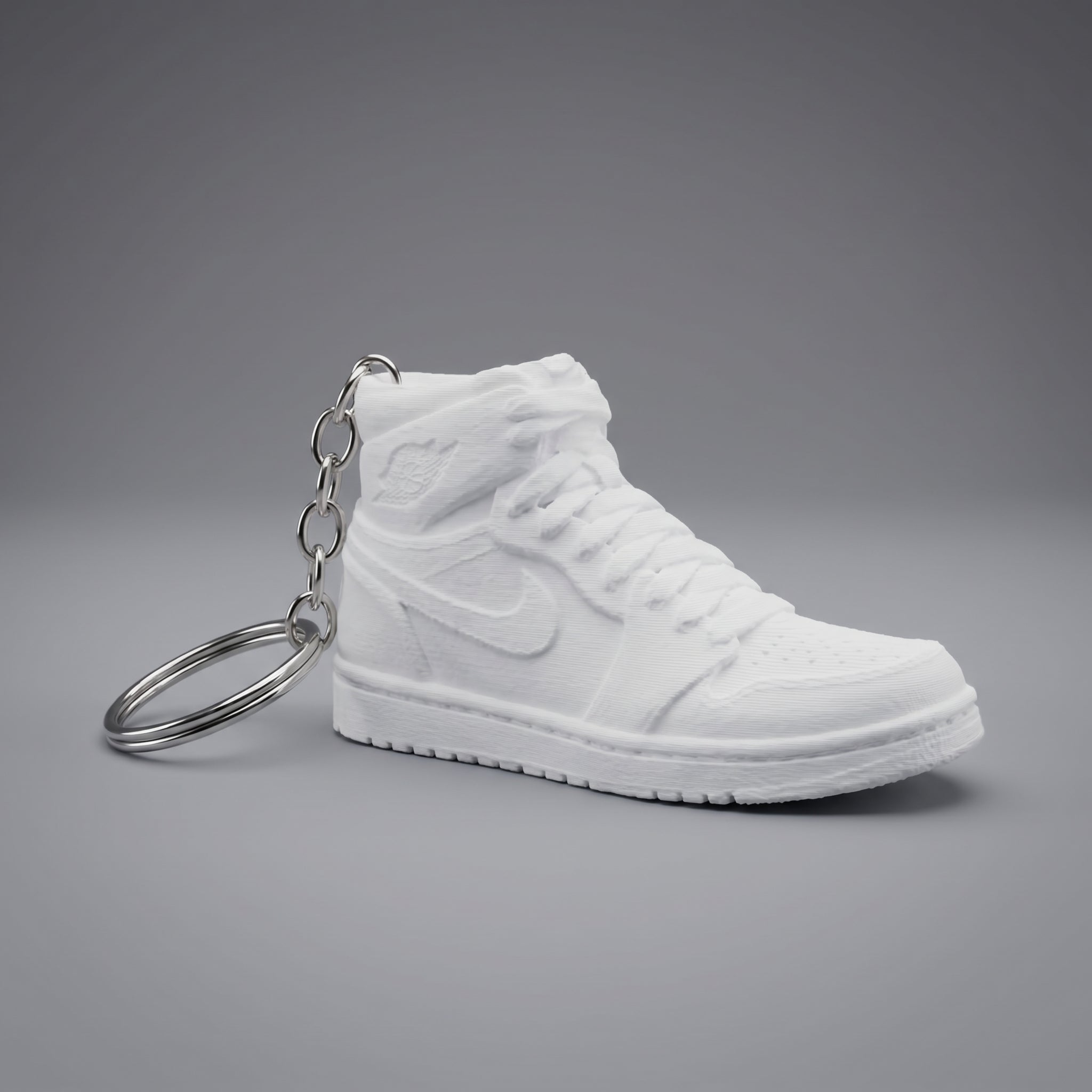 Chaveiro Tênis Sneaker 3D Branco com Argola – Encanto 3D