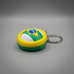 Chaveiro Giratório Bola de Futebol Bandeira do Brasil