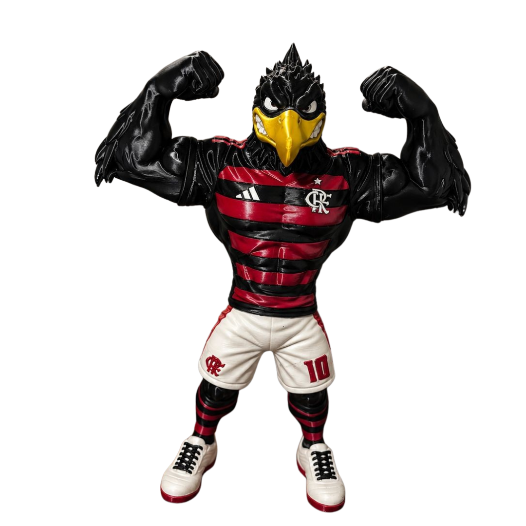 Mascote Urubu do Flamengo Estátua Decorativa 26 cm