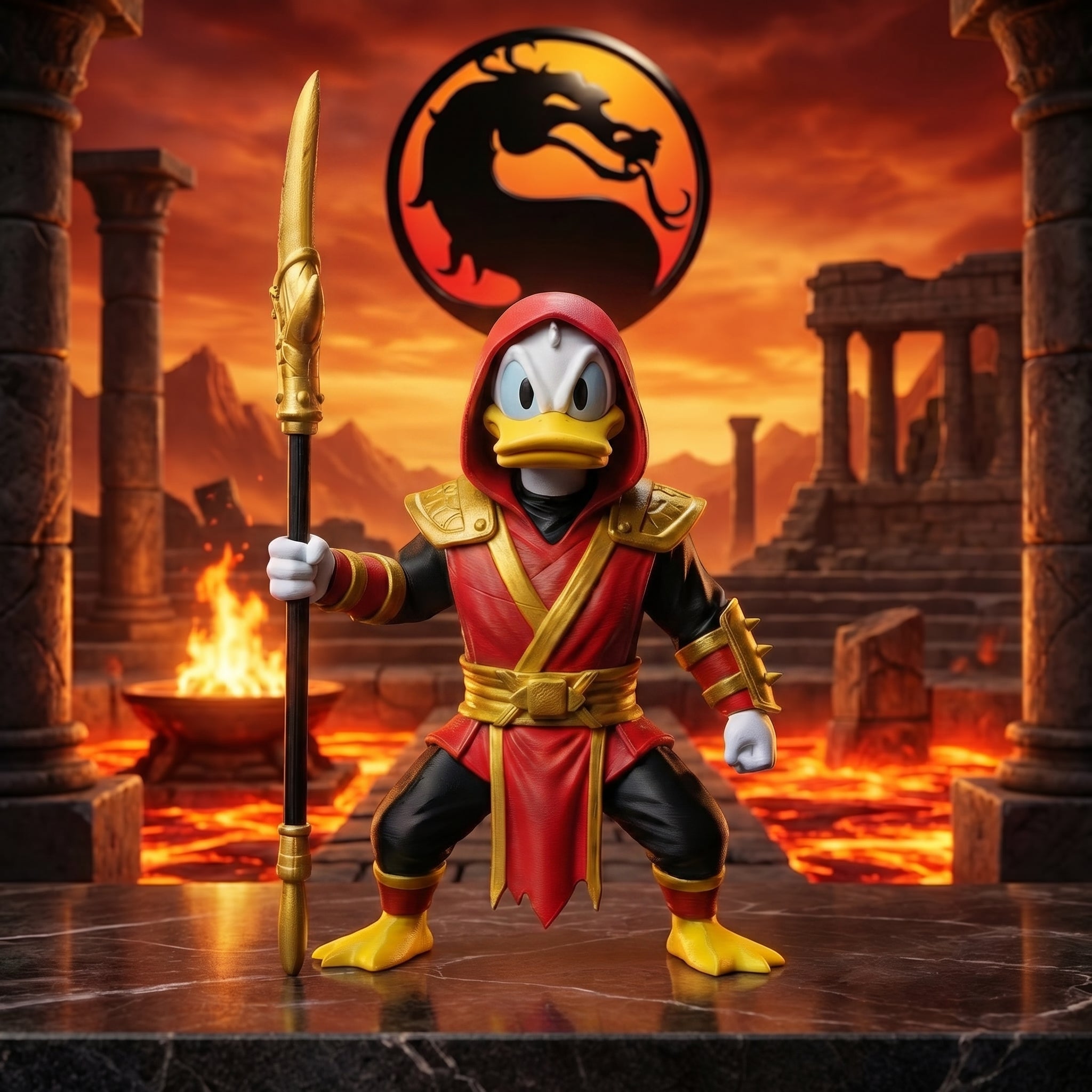 Pato Donald Guerreiro das Trevas Edição Mortal Kombat
