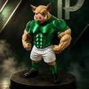 Mascote Porco Torcedor Premium 30cm Edição Colecionável