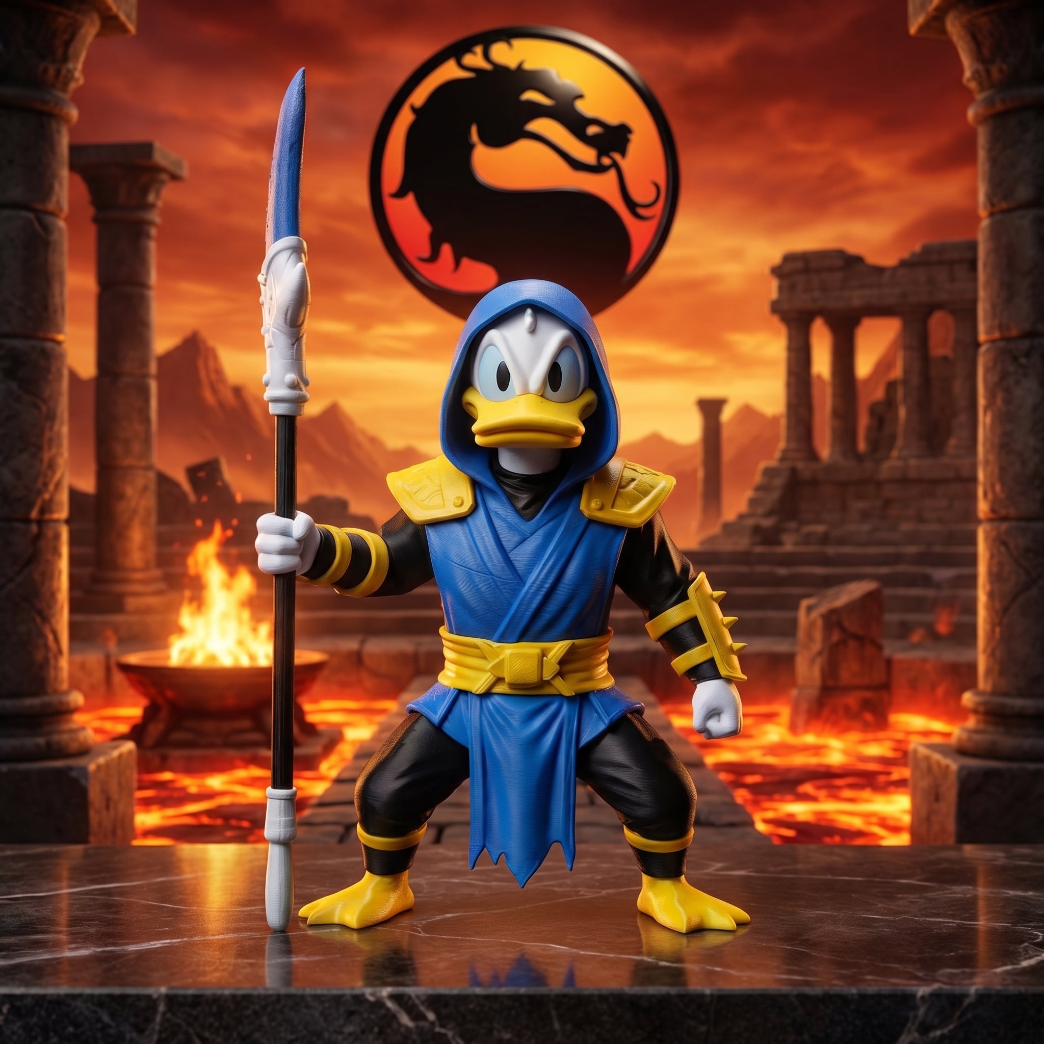 Pato Donald Guerreiro das Trevas Edição Mortal Kombat