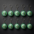 Chaveiro Giratório Bola de Futebol Bandeira do Brasil