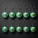 Chaveiro Giratório Bola de Futebol Bandeira do Brasil