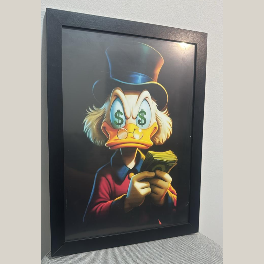 Quadro Decorativo Pato Magnata A4 – Encanto 3D